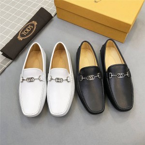 Tod's official website men's shoes plain leather peas shoes driving shoes