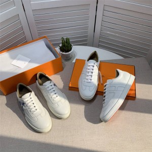 Hermes print Quicker sneakers white shoes H201461