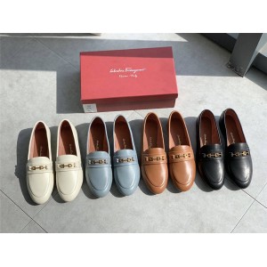 Ferragamo new women's shoes ladies GANCINI soft loafers 0741183