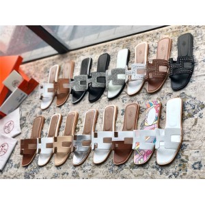 Hermes official website ladies H Oran sandals slippers