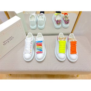 Alexander McQueen macaron ribbon leather couple sneakers