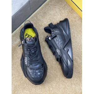 FENDI FLOW Men's Leather Low Top Sneakers 7E1392