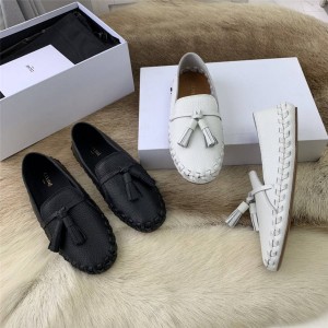 Celine official website women's leather driving shoes peas shoes