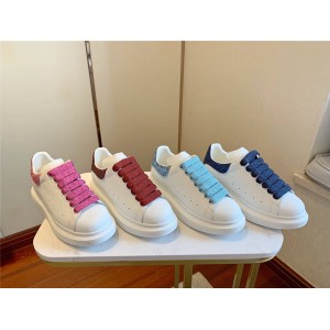 Alexander McQueen official website increased leather couple sneakers