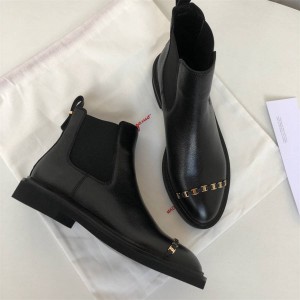 Ferragamo chain-embellished slip-on Chelsea ankle boots