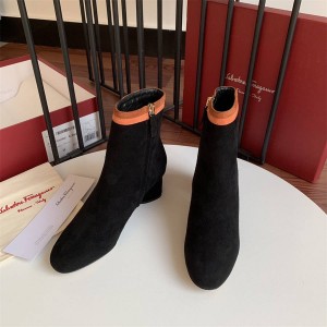 Ferragamo new suede Yangjing suede short boots women's boots