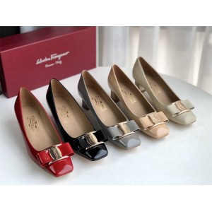 Ferragamo official website VARA bow square toe shoes