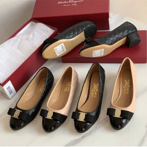 FERRAGAMO VARINA ballet flats bow high heels 702228/702227