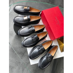 Ferragamo VARA Buckle Moccasins Loafers 745294