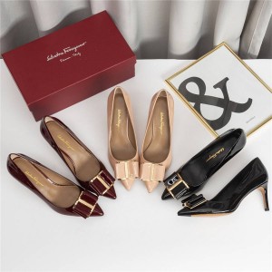 Ferragamo Double Bow High Heels 0724200/0704667/0704665