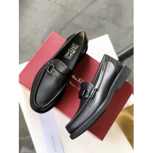 Ferragamo men's shoes side buckle GANCINI loafers moccasin shoes