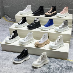 Alexander McQueen Tread Slick platform high-top canvas shoes 611706