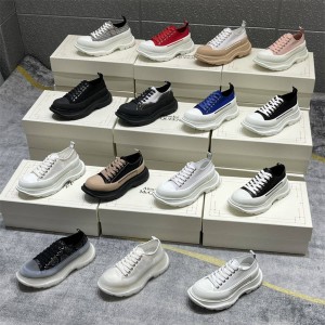 Alexander McQueen Tread Slick platform low-top canvas shoes 611705