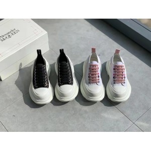 Alexander McQueen Color Buckle Tread Slick Lace-Up Sneakers