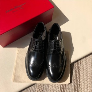 Ferragamo Brock Carved Derby Shoe Laces Business Shoes