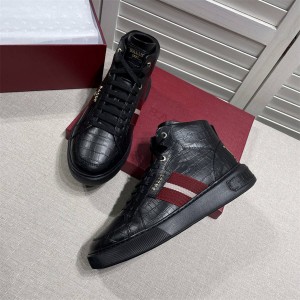 Bally Croc-print Lift Myles high-top sneakers