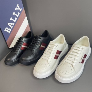Bally New Striped Melys Sneakers Small White Shoes