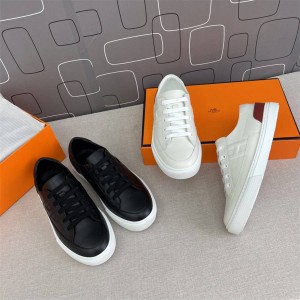 Hermes Men's Shoes Men's Leather Deep Sneakers