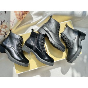 Michael Kors MK leather side zip martin boots