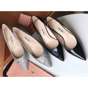 MIUMIU official website new leather diamond heeled pumps