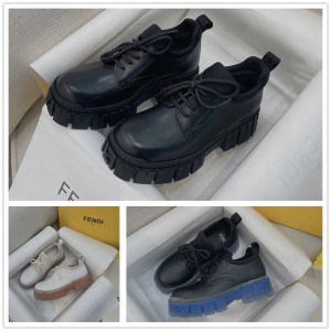 FENDI women's shoes Force lace-up shoes round toe derby shoes 8L8186