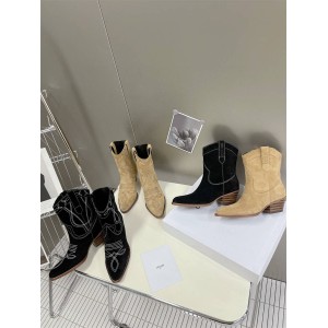 Celine WESTERN cowhide suede ankle boots 343423003