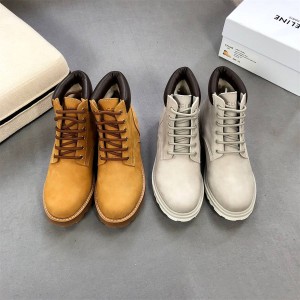 CELINE KURT suede and calfskin high-top lace-up boots 344973584
