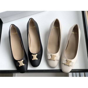 Celine TRIOMPHE Arc de Triomphe LOGO buckle high heels