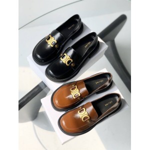 Celine Women's TRIOMPHE Arc de Triomphe LOGO Buckle Loafers