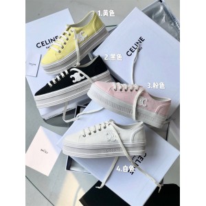 Celine JANE low-top lace-up sneakers in faux and calf leather 346272220