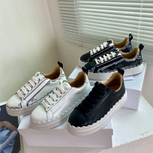 chloe new Lauren sneakers platform white shoes