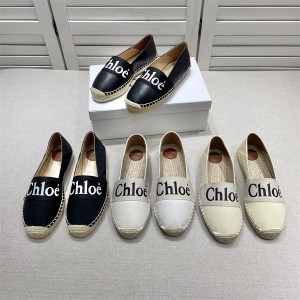 Chloe WOODY Straw Flat Sandals Fisherman's Shoes