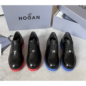 HOGAN women's shoes new lace-up small leather shoes