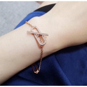 Hermes Diamond Ever Chaine d'Ancre Rose Gold Hand‬Chain