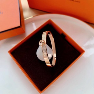 Hermes official website Collier de Chien full diamond rivet bracelet