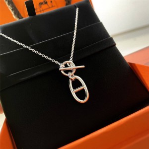 Hermes official website new Chaine d'ancre pendant necklace
