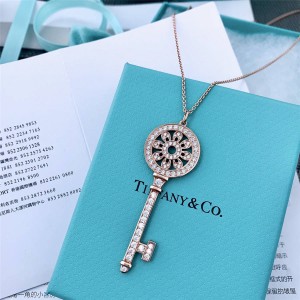 Tiffany official website diamond sun flower key necklace