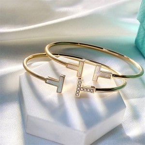 Tiffany Chinese official website T series diamond coil bracelet