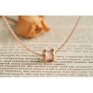 Bvlgari rose gold diamond B.zero1 series necklace CL857518 351116