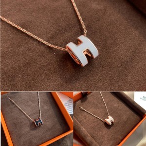Hermes new enamel Mini Pop H series necklace