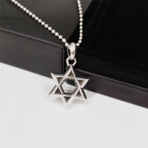Chrome hearts classic 925 silver Star David six-pointed star pendant necklace