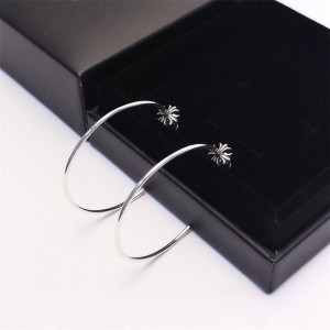 Chrome hearts star same ring cross flower earrings