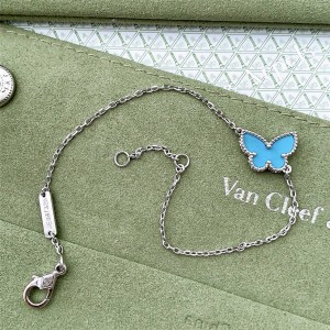 Van Cleef & Arpels VCA Turquoise Sweet Alhambra Butterfly Bracelet