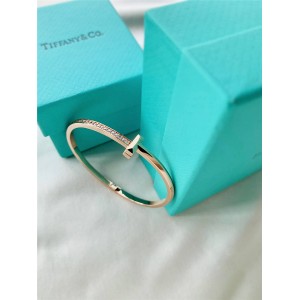 Tiffany Rose Gold T Series T1 Narrow Bangle with Diamonds