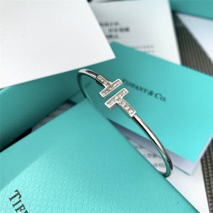 Official website Tiffany T series diamond coil bracelet