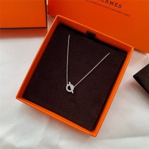 Hermes new full diamond Finesse lasso necklace