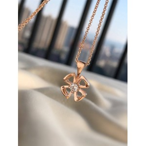 bvlgari rose gold Fiorever series necklace 355324