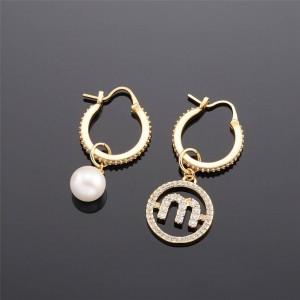 miumiu asymmetric pearl ring MIU PEARL earrings 5JO648