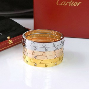 cartier classic wide version without diamond / four diamond love bracelet