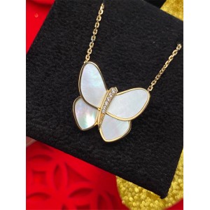 Van Cleef & Arpels VCA White Fritillary Diamond Butterfly Butterfly Necklace
